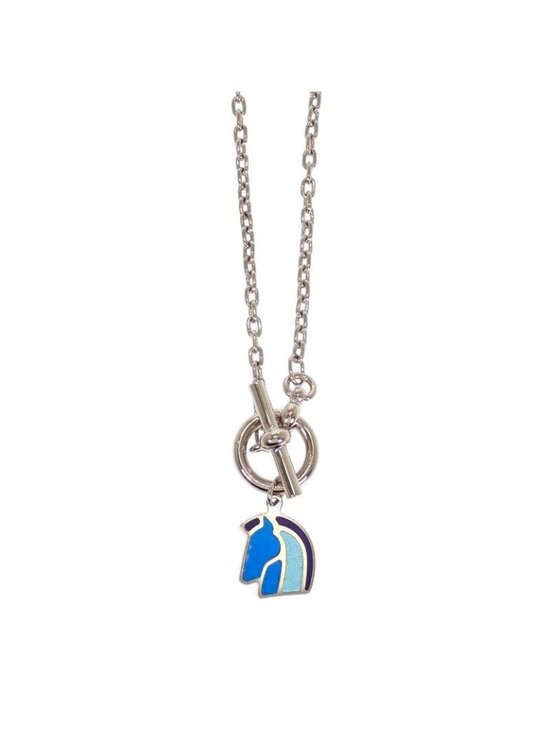 il_fullxfull.5384452434_st1z.jpg Hermes Helios Cheval Necklace Horse Metal Silver Blue Pendant